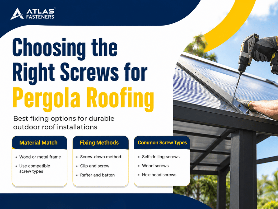 How to Choose Screws for Putting a Roof on a Pergola?