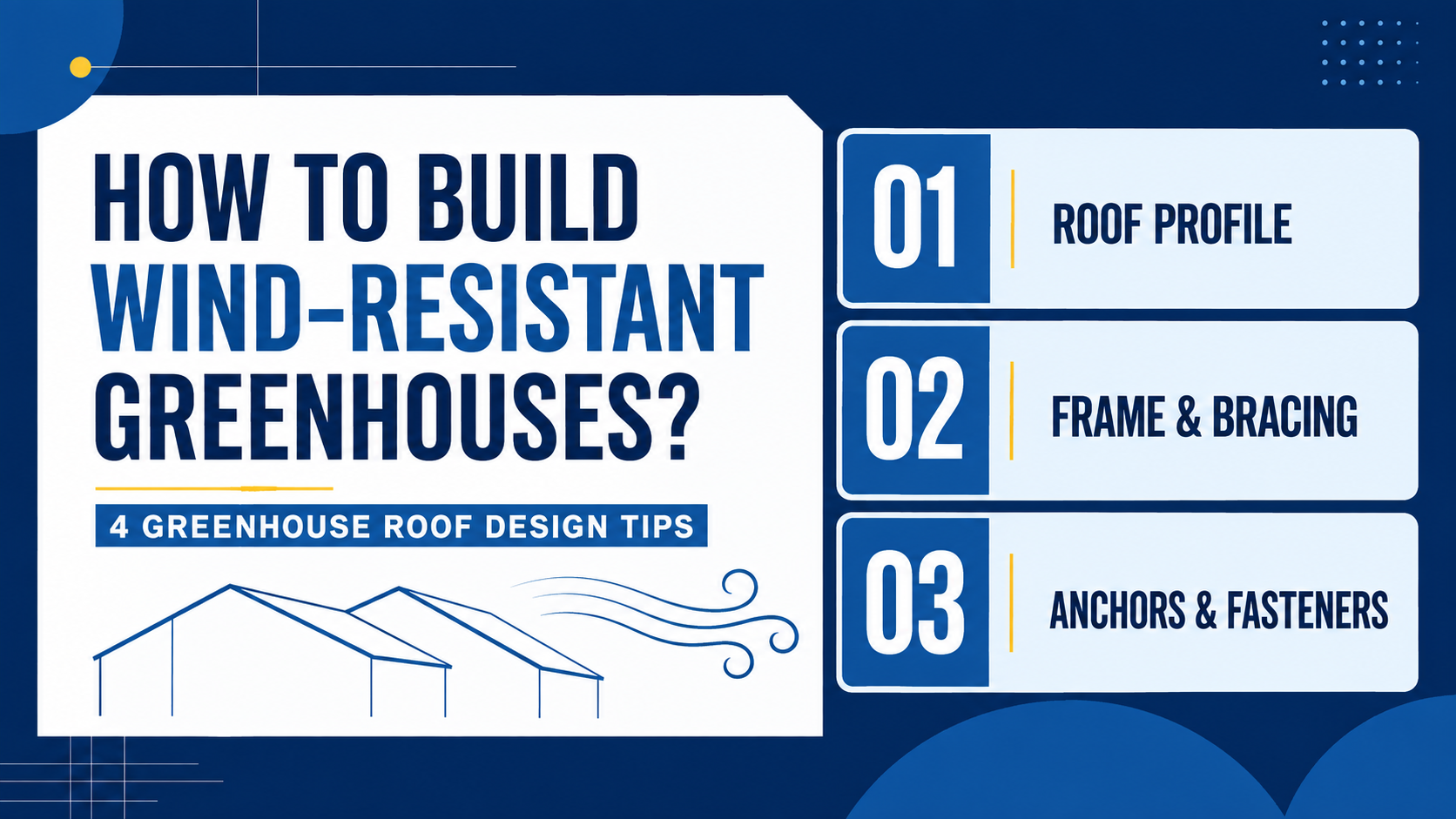How to Build Wind Resistant?  4 Tips for Greenhouse Roof Design