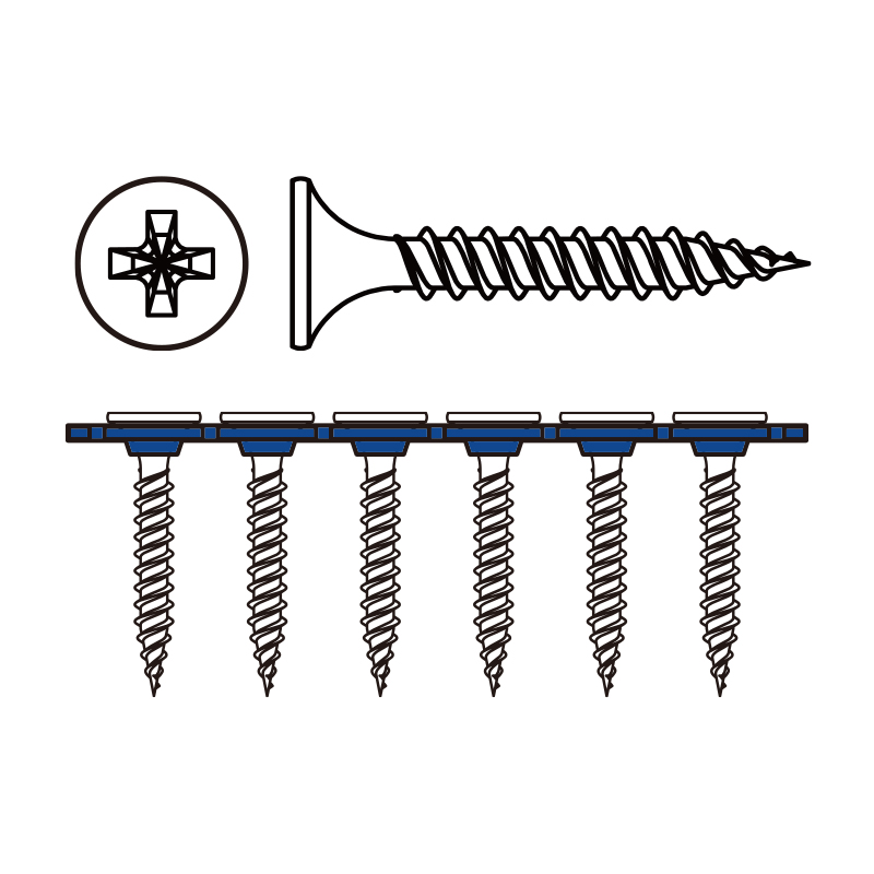 ATLAS Collated Screws_Bugle Head Fine Thread