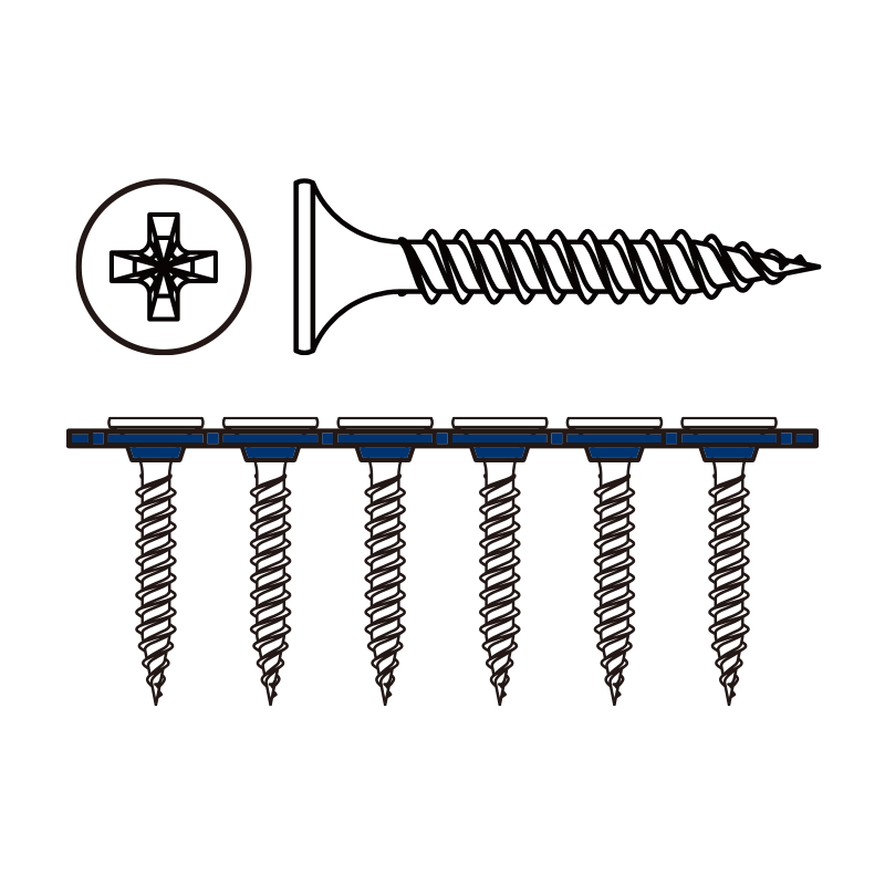 ATLAS Collated Screws_Bugle Head Fine Thread